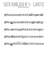 Suite française N°6 Gavotte de J-S Bach